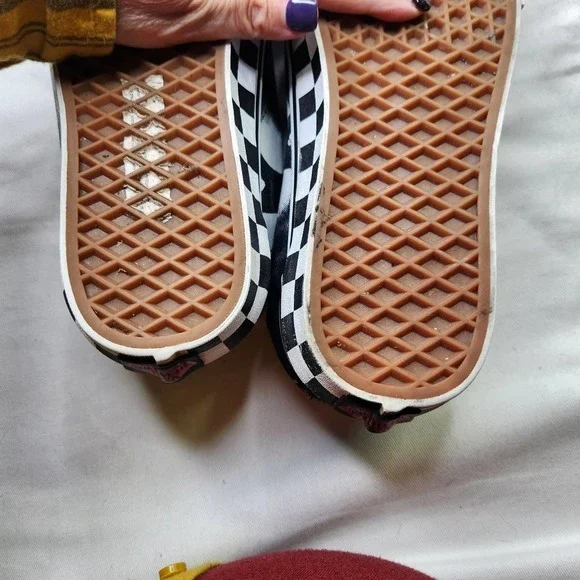 VANS The Exorcist Checkerboard Sneakers Mens Size 8.5 Womens Size 10 Black White - Picture 14 of 14